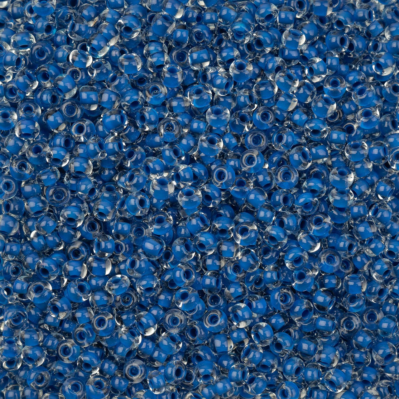 John Bead 6/0 Crystal-Lined Terra Intensive Czech Glass Seed Beads, 22g